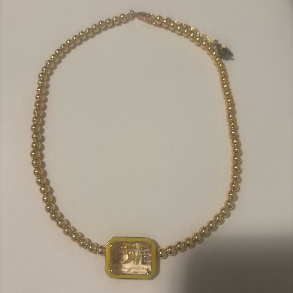 Kurt Geiger Gold Beaded Necklace